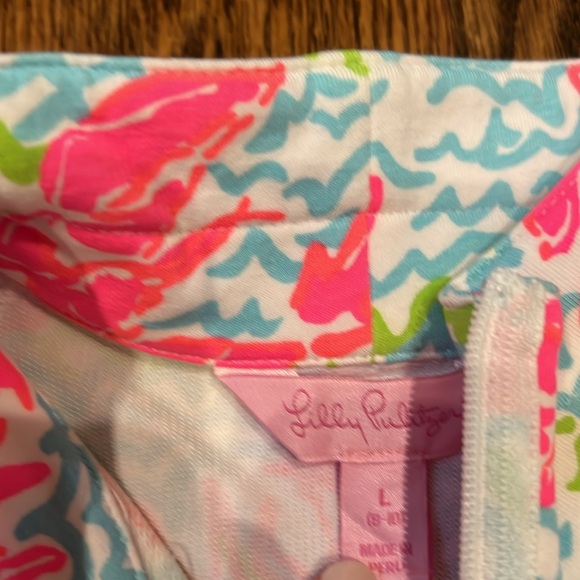 Lilly Pulitzer girls little skipper popover & chrissy shorts lobstah roll L NWT - Picture 9 of 13